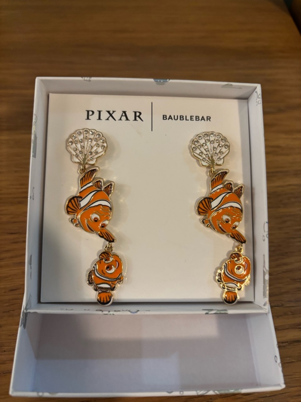 BaubleBar Disney Pixar Finding Nemo earrings featuring Marlin and Nemo NEW - Picture 6 of 7